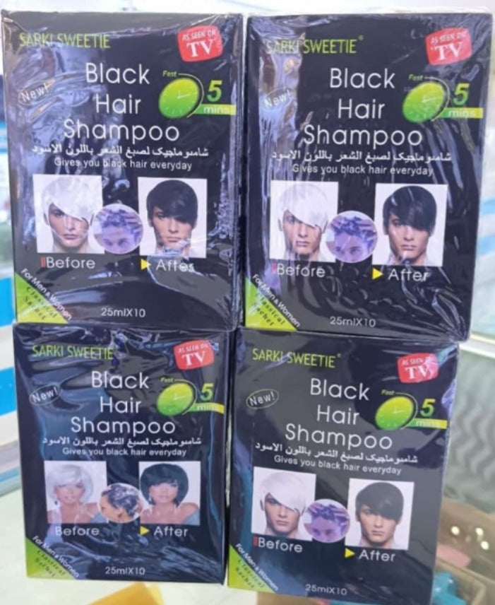 SHAMPOO BUYPAL CUBRE CANAS NEGRO TINTE RAPIDO Y DURADERO