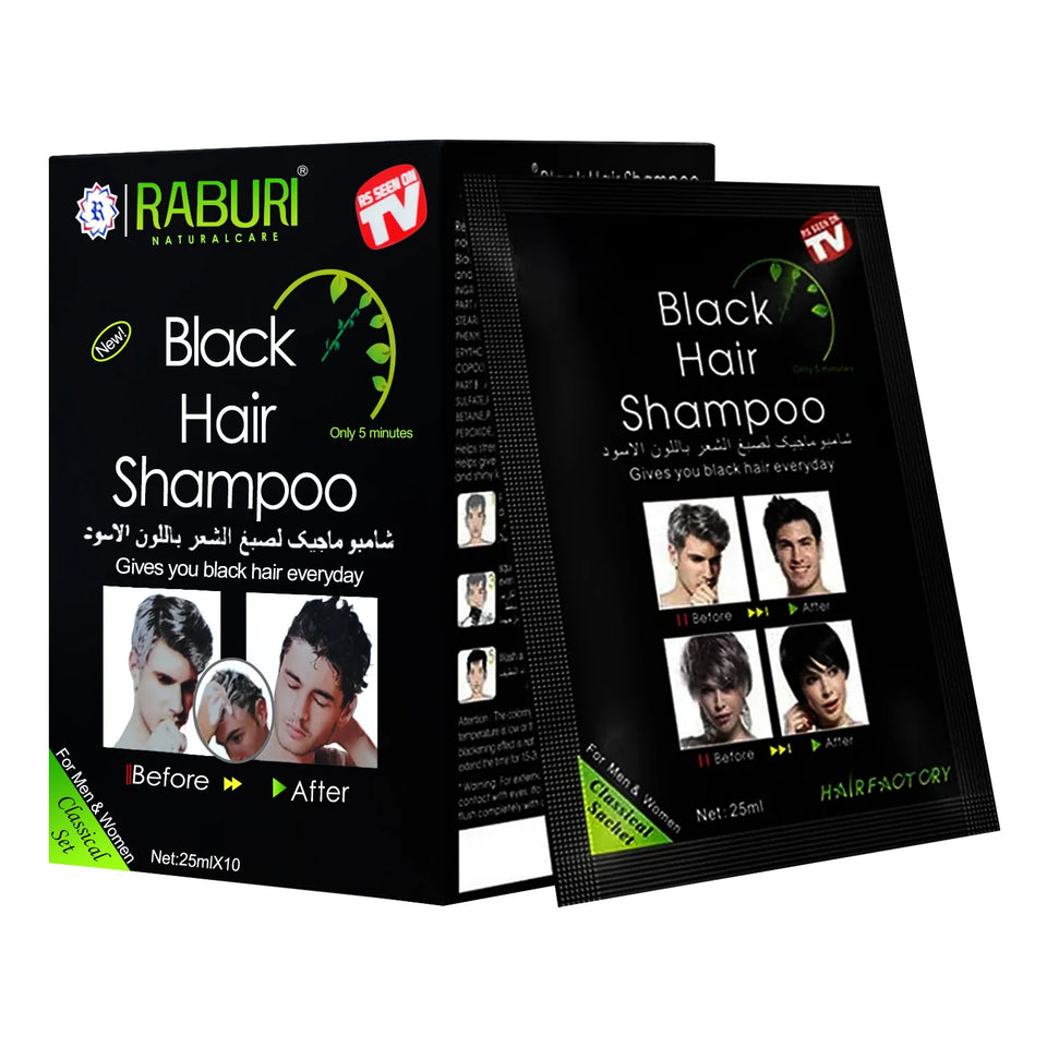 SHAMPOO BUYPAL CUBRE CANAS NEGRO TINTE RAPIDO Y DURADERO